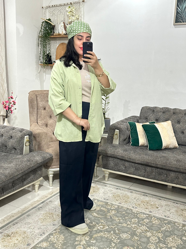 شلوار بگ کرپ کارتیر